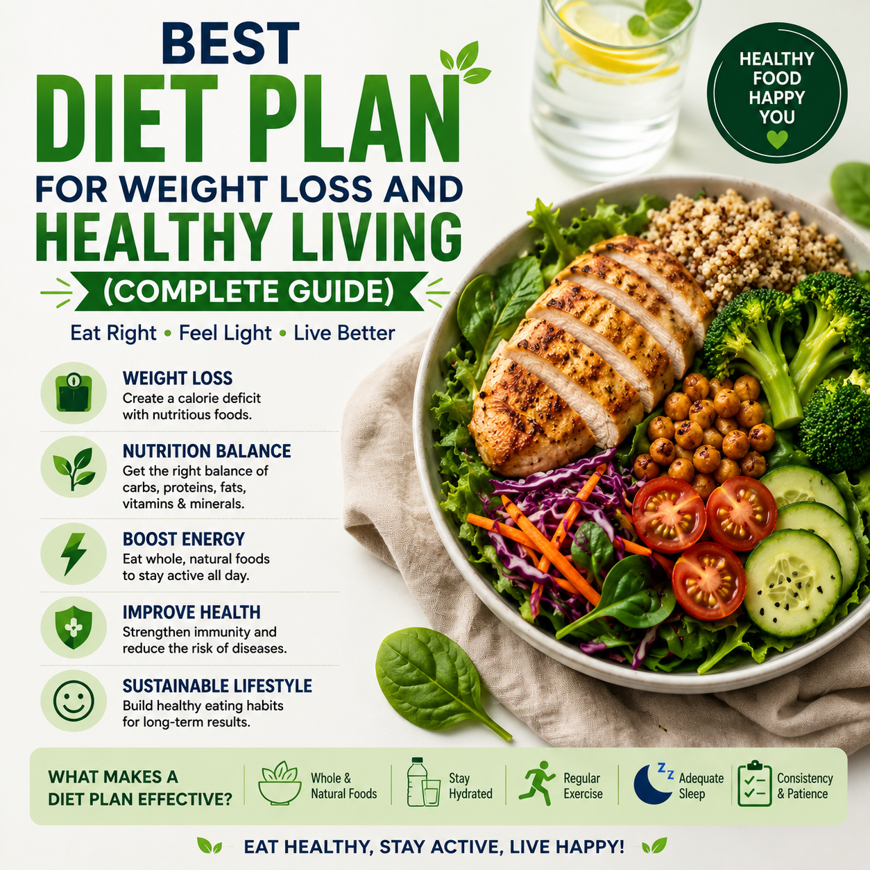 Best Diet Plan for Weight Loss and Healthy Living (Complete Guide)