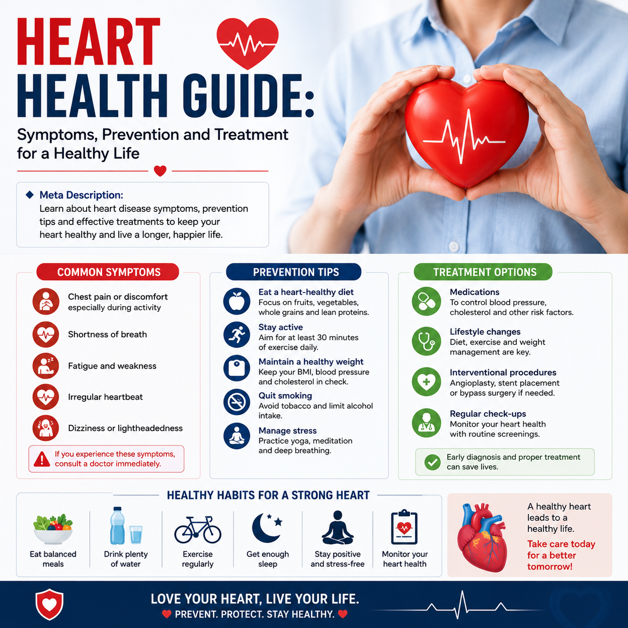 Heart Health Guide: Symptoms, Prevention and Treatment for a Healthy Life  🔹 Meta Description: