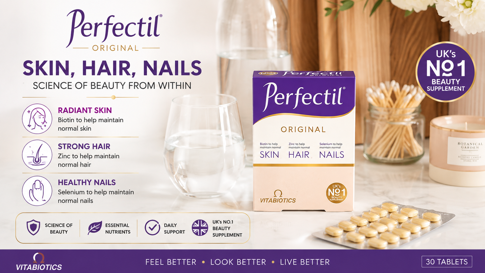 Vitabiotics Perfectil Original Triple Active - 30 Tablets